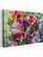 -Premier Kanvas Serileri- Renkli Çiçekler Yağlı Boya Görünümlü Kanvas TABLO-1217 1
