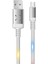 Ds-Derin Konfulon DC09 Ses Duyarlı Işıklı Micro USB Kablo 1m 2A - Beyaz 1