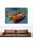 -Premier Kanvas Serileri- Okyanus Üzerinde Gün Batımı Tekne ve Deniz Kanvas Duvar TABLOSU-1194 2