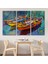-Premier Kanvas Serileri- Okyanus Üzerinde Gün Batımı Tekne ve Deniz Kanvas Duvar TABLOSU-1194 3