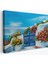 -Premier Kanvas Serileri- Deniz Manzaralı Bahçe Duvar TABLOSU-1220 1