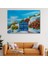-Premier Kanvas Serileri- Deniz Manzaralı Bahçe Duvar TABLOSU-1220 2