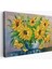 -Premier Kanvas Serileri- Vazodaki Ayçiçekleri Duvar TABLOSU-1237 1