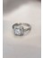 Gümüş Renk Baget ve Zirkon Taşlı Kare Yüzük 1