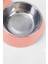 Paslanmaz Çelik 700 ml Pembe Kaymaz Taban Kedi Köpek Mama ve Su Kabı CIN571PM 4