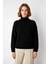 Kadın Oversize Dik Yaka Triko Kazak Soğuk Günlerde Konforlu ve Rahat Bir Görünüm Sunar Kaliteli 1
