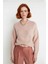 Kadın Kışlık Oversize Basic Triko Kazak Bisiklet Yaka Düşük Kollu Rahat ve Şık Günlük Stil 2
