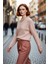 Kadın Kışlık Oversize Basic Triko Kazak Bisiklet Yaka Düşük Kollu Rahat ve Şık Günlük Stil 4