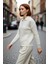 Kadın Oversize Triko Polo Yaka Saç Örgü Düşük Kollu Rahat Kışlık Basic Stil Kazak Kaliteli 3