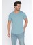 Erkek Geniş Yaka %100 Pamuk Salaş T-Shirt 2
