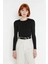 Kadın Uzun Kollu Basic Fitted Bisiklet Yaka Triko Kazak Ilkbahar Sonbahar Günlerine Şıklık Katıyor 2