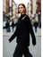 Kadın Modern Oversize Düşük Kol Siyah Akrilik Triko Kazak Cut Out Detaylı Günlük Şıklık Kaliteli 3