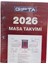 2026 Masa Takvimi + Takvim Altlıklı 4
