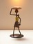 Retro Afrika Temalı Demir Mumluk / Şamdan Tutucu - Masaüstü Dekor (Yükseklik 13 Cm) 1