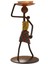 Retro Afrika Temalı Demir Mumluk / Şamdan Tutucu - Masaüstü Dekor (Yükseklik 13 Cm) 2