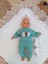 Yenidoğan Wool Yün Kumaş Taç Nakışlı Güpür Duvaklı Fiyonk Prizma Taş Unisex Kundak Bebek Battaniyesi Kahverengi 4