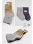 Bear Penye Soket Çorap 2'li Gri 5