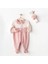 Puppy Gazelle Kadife Bebe Tulum Takım Pink 1