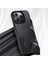 iPhone 16 Pro Max Kılıf Karbon Fiber M-Safe Kamera Butonlu Benks Hybrid Armorpro Montage Kevlar Siya 9
