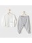 Andywawa AC25704 Sıde Snap Set Mommy's Little Star 2'li Zıbın Set Grey 1