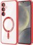 Newface Samsung Galaxy S24 Plus Kılıf Kross Magneticsafe Kapak - Kırmızı 1