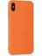 Newface iPhone x Kılıf Nano Içi Kadife Silikon - Turuncu 3