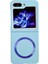 Newface Samsung Galaxy Z Flip 5 Kılıf Mata Fold Kapak - Sierra Blue 1