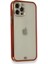 Newface iPhone 12 Pro Kılıf Liva Taşlı Silikon - Kırmızı 2