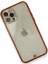 Newface iPhone 12 Pro Kılıf Liva Taşlı Silikon - Kırmızı 3