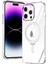 Newface iPhone 15 Pro Kılıf Mudo Magneticsafe Standlı Kapak - Şeffaf 1