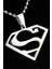 Paslanmaz Çelik Unisex Kadın Erkek Superman Kolye Kararmaz ECK53 7