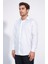 Slim Fit Italyan Yaka Non-Iron Twıll Beyaz Gömlek 5
