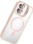 CPT05 Apple iPhone 16 Remim Lensli Magsafe Standlı Kapak - Pembe 2