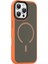 CPT05 Apple iPhone 16 Pro Max Megane Magsafe Kapak - Turuncu 3