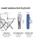 4 Adet Katlanır Kamp Sandalyesi ve Masa Seti - (DY.001) - Lacivert/sarı - Plaj Sandalyesi 3