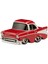 Cartuned S3 1957 Chevy Bel Air - Kırmızı Custom Araba ICT526674 2