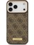 iPhone 17 Pro Max Kılıf Guess Lisanslı M-Safeli 4g Desenli Pu Metal Plaka Klasik Logolu Kahverengi 2