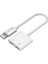 AX92 Lightning To Lightning 2in1 Şarj ve Kulaklık Dönüştürücü Adaptör Beyaz 1