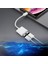 AX92 Lightning To Lightning 2in1 Şarj ve Kulaklık Dönüştürücü Adaptör Beyaz 2