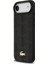 iPhone 17 Air Uyumlu Kılıf Lacoste Lisanslı M-Safeli Pu Deri Karışık Monogram Desenli Kapak Siyah 4