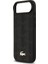 iPhone 17 Air Uyumlu Kılıf Lacoste Lisanslı M-Safeli Pu Deri Karışık Monogram Desenli Kapak Siyah 6