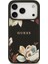 iPhone 17 Pro Uyumlu Kılıf Guess Lisanslı M-Safeli Taneli Çiçek Tasarımlı Metal Yazı Logolu Siyah 3
