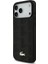 iPhone 17 Pro Max Uyumlu Kılıf Lacoste Lisanslı M-Safeli Pu Deri Karışık Monogram Desenli Siyah 5