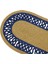 Jutty Hasır Görünümlü Jüt Dokuma Natural Lacivert Oval Dekoratif Masa Runnerı 35X135 cm Mutfak Salon 2