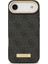 iPhone 17 Air Uyumlu Kılıf Guess Lisanslı M-Safeli 4g Desenli Pu Metal Plaka Klasik Logolu Siyah 3