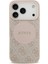 iPhone 17 Pro Uyumlu Kılıf Guess Orjinal Lisanslı M-Safeli Yazı Logolu Circle Classic Kapak Pembe 3