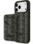 iPhone 17 Pro Max Kılıf Lacoste Lisanslı M-Safeli Pu Deri Kartlıklı Karışık Monogram Desenli Siyah 1