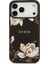 iPhone 17 Pro Max Uyumlu Kılıf Guess Lisanslı M-Safeli Taneli Çiçek Tasarım Metal Yazı Logolu Siyah 3
