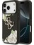 iPhone 17 Pro Uyumlu Kılıf Guess Orjinal Lisanslı Gül Baskılı Büyük Metal Logo Dizaynlı Kapak Siyah 1
