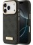 iPhone 17 Pro Uyumlu Kılıf Guess Lisanslı M-Safeli 4g Desenli Pu Metal Plaka Klasik Logolu Siyah 1